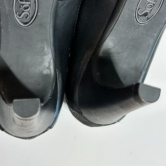 New Sofft Black Leather Pumps size 8M with a 3" pump heel suede & smooth texture - Picture 12 of 13